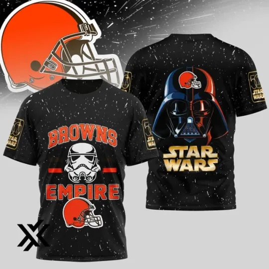 Discover Cleveland Brown Premium football x Star Wars 3D Shirt S-5Xl