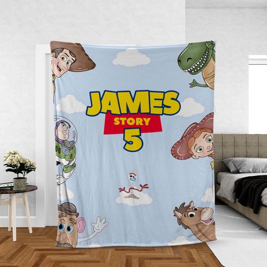 Discover Personalized Toy Story Disney character blanket, Woody Buzz Lightyear Jessie Blanket, Disney blanket, Birthday Girl Gift Blanket