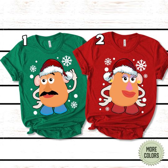 Mr Potato and Ms Potato Christmas Couples Matching Shirts, Couple Toy Story Inspired Anniversaries