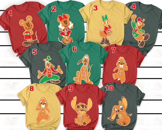 Discover Retro Disney Gingerbread Shirt, Mickey and Friends Shirt, Disneyland Christmas Shirt
