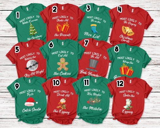 Discover Cute Family Christmas Shirts, Christmas Shirt, Funny Matching Christmas Shirt