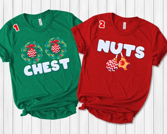 Discover Chest Nuts Chesnuts Couples Christmas Shirts Funny Matching Couple Christmas Shirts