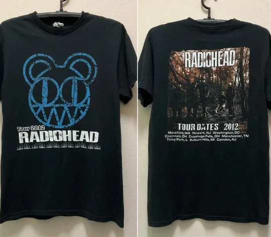 Radiohead Tour 2012 Double Sided Black T-Shirt