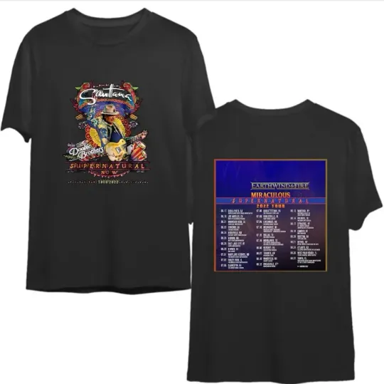 Carlos Santana 2022 Summer Tour Men's Double Sided T-Shirt