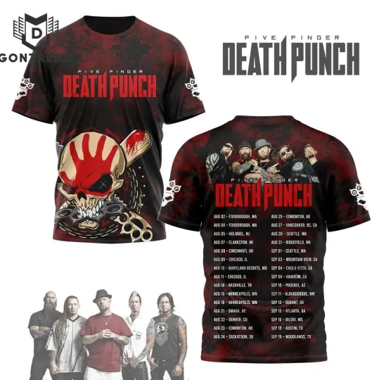 Five Finger Death Punch Tour 3D T-Shirt