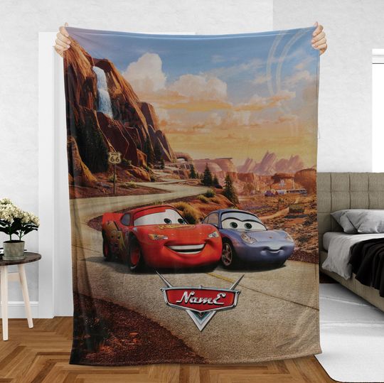Discover Custom Lightning McQueen Blanket, Disney Cars Couple Throw Blanket, Sally Carrera Race Blanket, Pixar Cars Movie Gift Blanket, NVA822