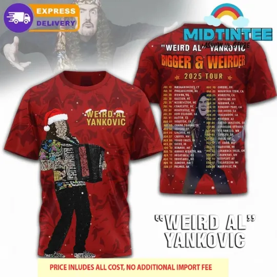 Discover New Merry Christmas Weird Al Yankovic Gift Xmas S-6XL 3D Shirt TU35