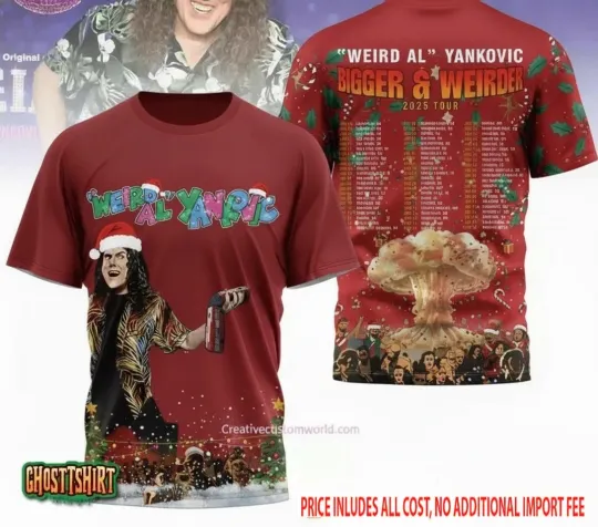 Discover Hot New Christmas Weird Al Yankovic Gift Xmas S-6XL 3D Shirt TU34