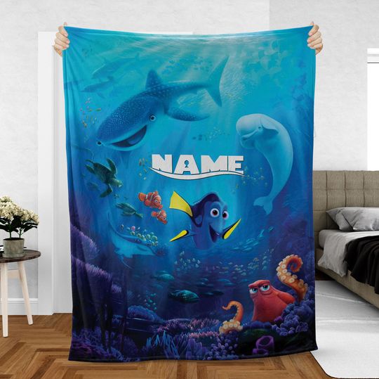Discover Custom Destiny Blanket, Pixar Finding Dory Characters Blanket, Pixar Bailey Beluga Blanket, Disney Ocean Adventure Blanket Gift, NVA799