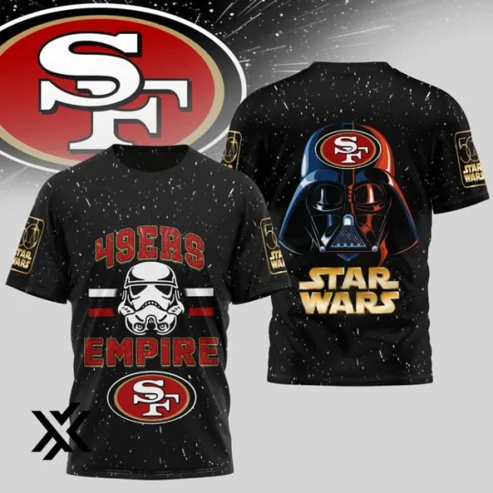 San.Francisco 49er football x Star Wars 3D Shirt