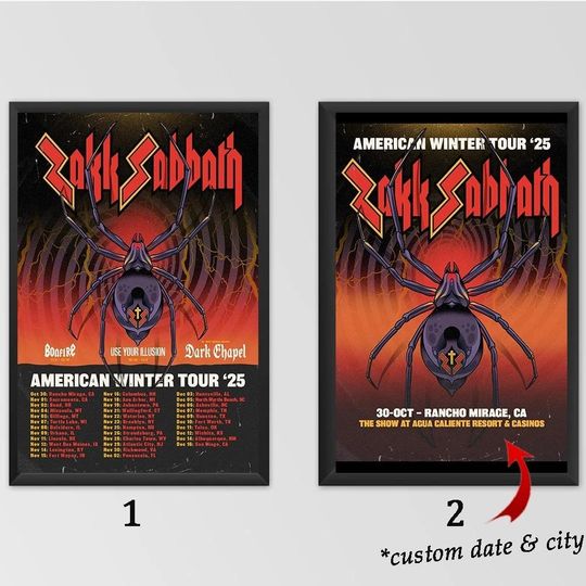 Discover Custom Zakk Sabbath USA tour 2025 OCT 30 - DEC 16 Poster