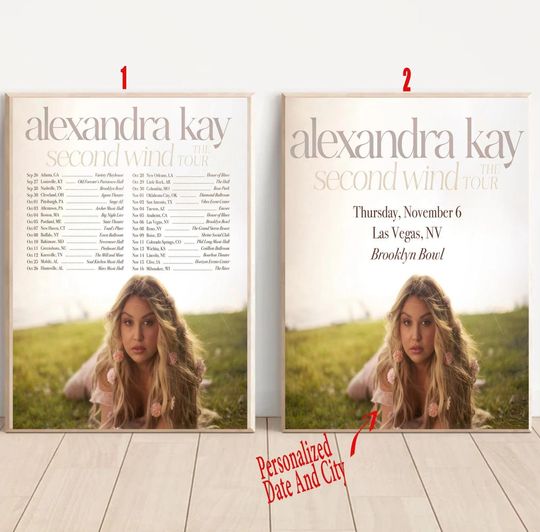 Discover Custom Alexandra Kay 2025  Second Wind The Tour Poster