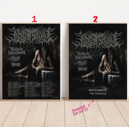 Discover Custom Lorna Shore 2025 North American Headlining Tour Poster