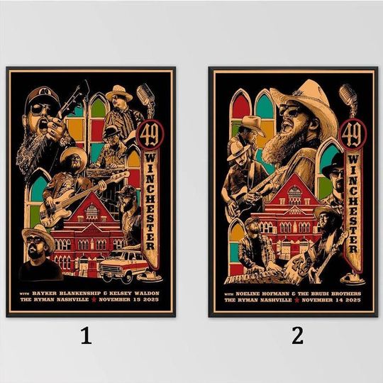 Discover 49 Winchester Nashville Tennessee 2025 Night 2 Event Poster At The Ryman On November 15 2025