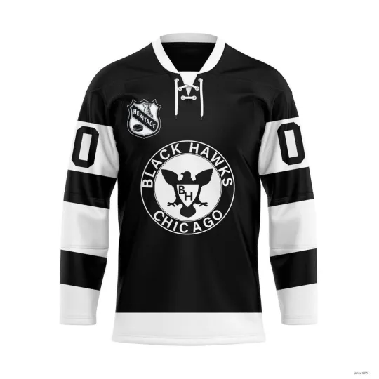 Discover Chicago Blackhawks Personalized Heritage Hockey Shirt Gift Fan Gift Fan