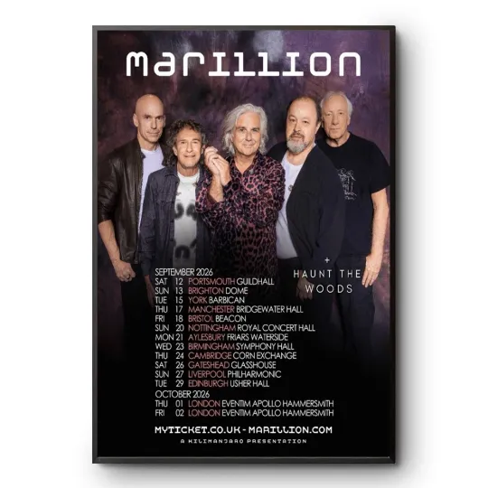 Discover Marillion 2026 Tour Poster Print September October Haunt The Woods