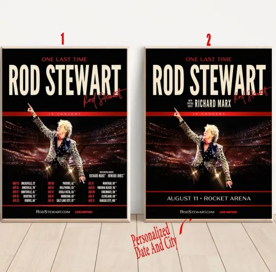 Custom Rod Stewart 2026 Tour Poster