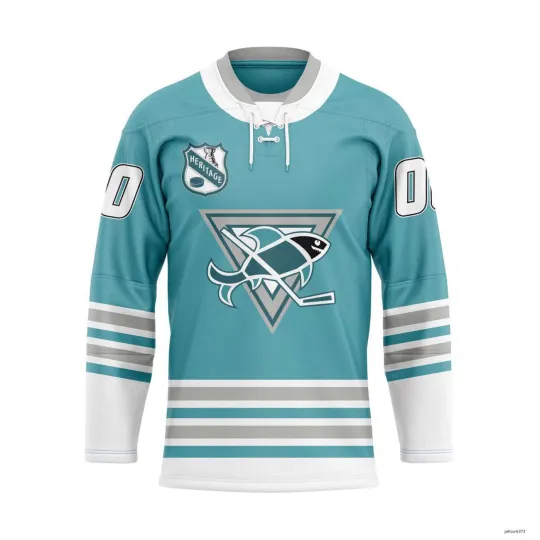 Personalized San Jose Sharks Heritage Hockey Shirt