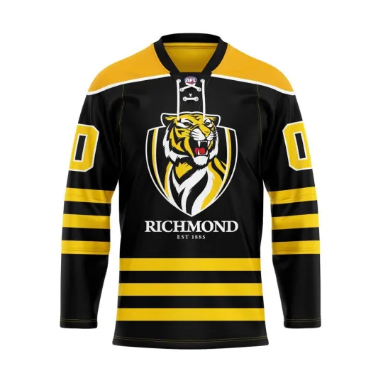 Discover Personalized Richmond Tigers Hockey Shirt Men's Fan Gear Christmas Gift