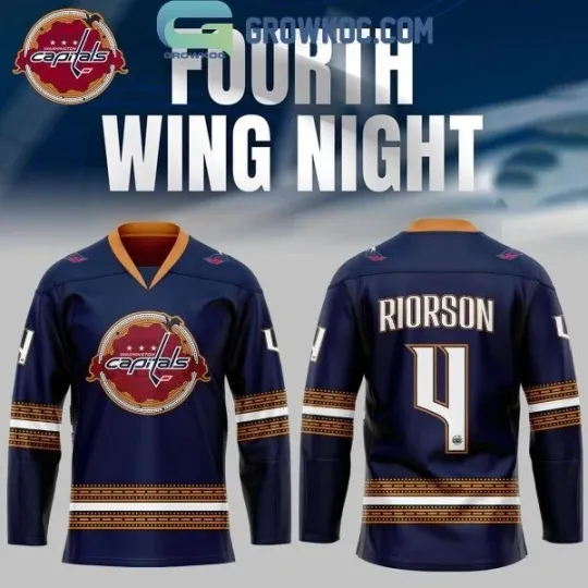 Washington Capital Mix Fourth Wing Night Personalized Hockey Jersey