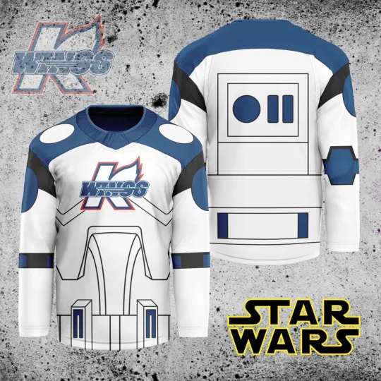Discover Personalized Kalamazoo Wings X Star Wars Hockey Shirt Men's Fan Gear Xmas Gift