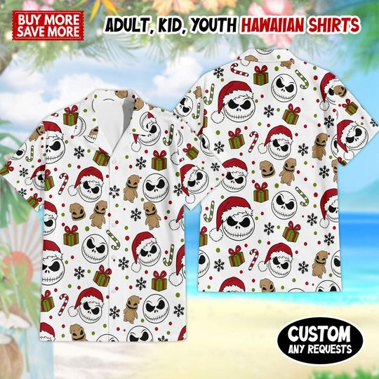 Discover Disney The Nightmare Before Christmas Hawaiian Shirt, Jack Skellington, Sally Doll, Oggie Boogie Beach Shirts, Halloween, Birthday Gift