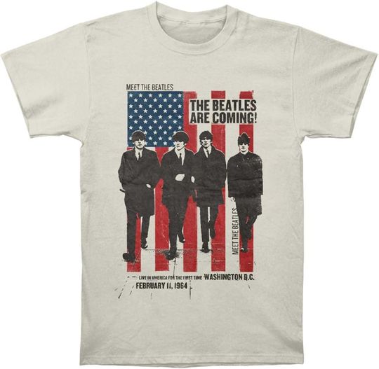 Beatles Men's The Beatles are Coming T-Shirt Ivory