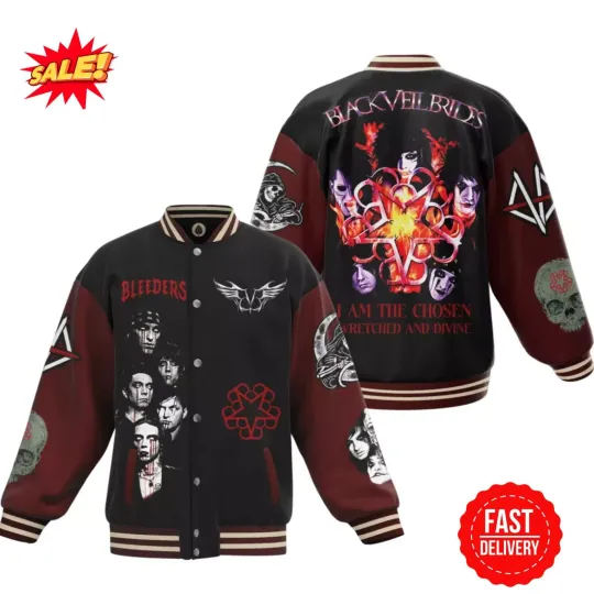 Discover Black Veil Brides Baseball Jacket For Fan