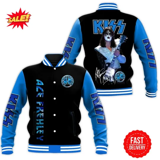 Discover Kiiss Ace Frehley 1951-2025 Thank You Baseball Jacket