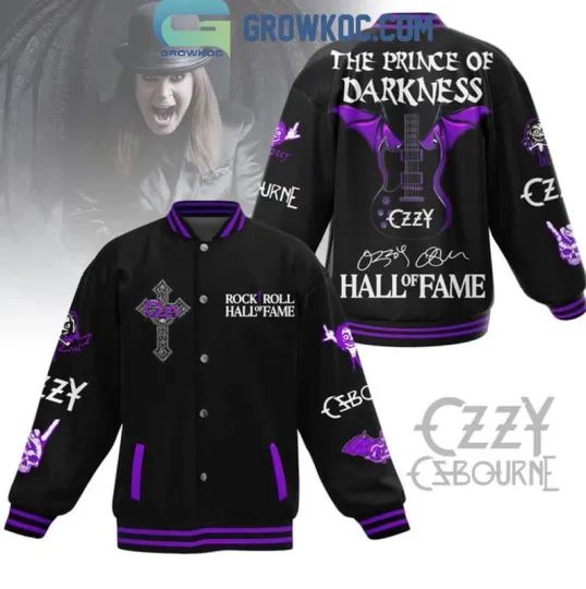Ozy Osbourne The Prince Of Darkness Hall Of Fame Baseball Jacket