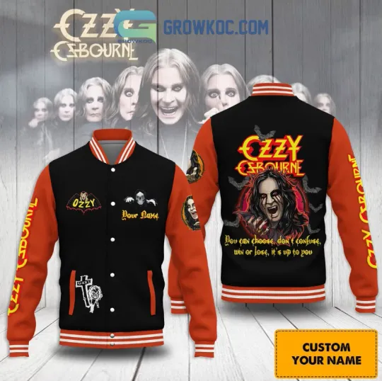 Personalized Ozy Osbourne Win Or Lose Baseball Jacket