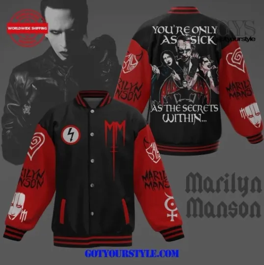 Marilyn Manson The Secrets Baseball Jacket Gift For Christmas