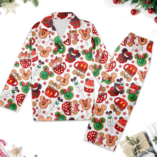 Discover Disney Mickey Ears Snacks Pajamas Set Women, Mickey Mouse Christmas Pajamas, Disney Pajamas Family, Pajamas Matching, Pajamas Set