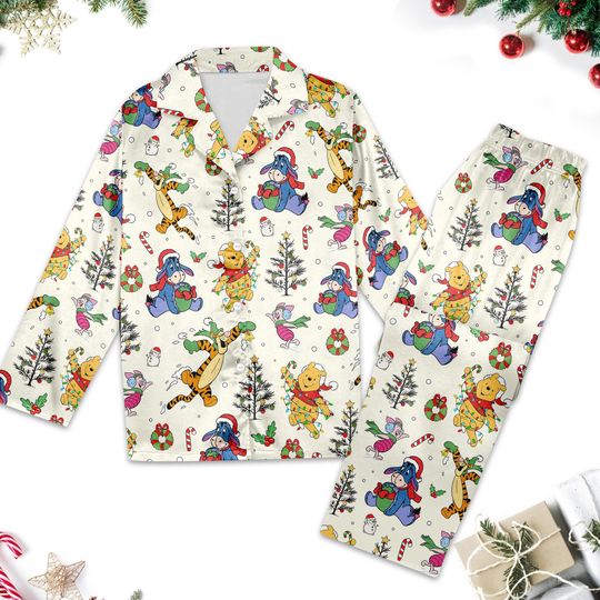 Discover Disney Pooh And Friends Pajamas Set Women, Winnie The Pooh Christmas Pajamas, Pajamas Family, Pajamas Matching, Disney Xmas Women Pajama Set