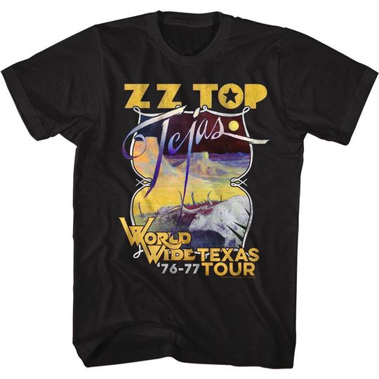 Discover ZZ Top Tejas Tour Black Adult T-Shirt