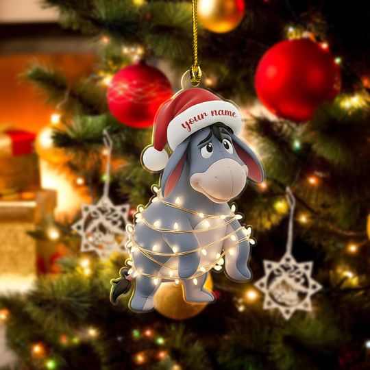 Discover Custom Eeyore Christmas Ornament, Disney Eeyore Holiday Keepsake Decor, Disneyland Friends Ornament Gift