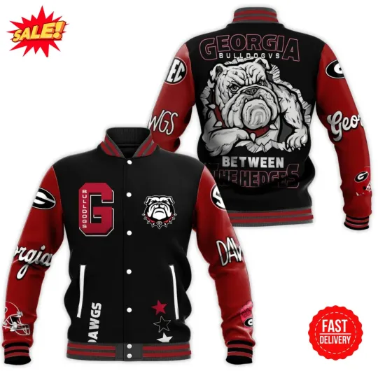Discover Georgia Bull - dog Reprint Baseball Jacket