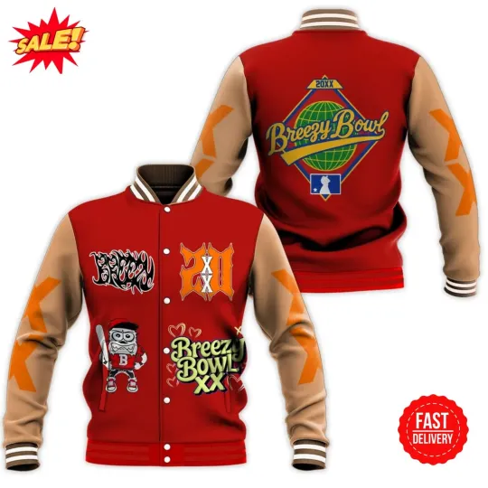 Chris Brown Tour 20XX Baseball Jacket, Breezy Bowl XX