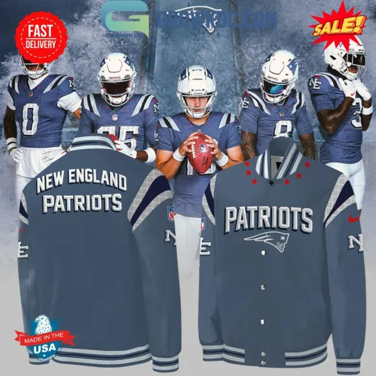 Discover New England Patriott Rivalrie Uniform Baseball Jacket