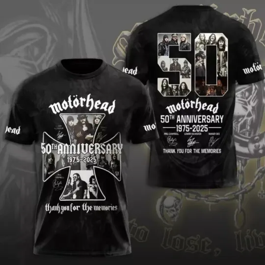 Motorhead 50 Years Of Memories 1975-2025 T-Shirt