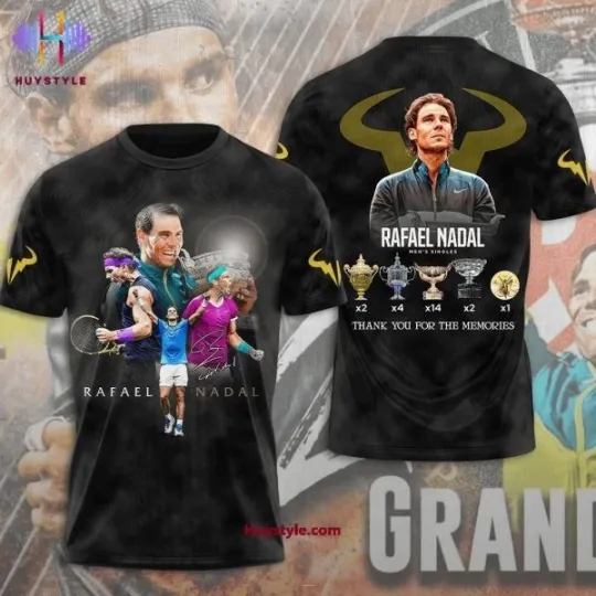 Rafael Nadal Men’s 3D T-Shirt Singles