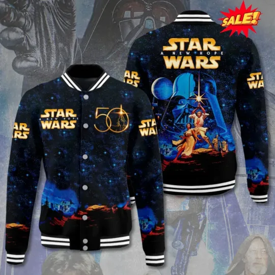 Discover Star Wars 50th Anniversary Baseball Jacket All Size