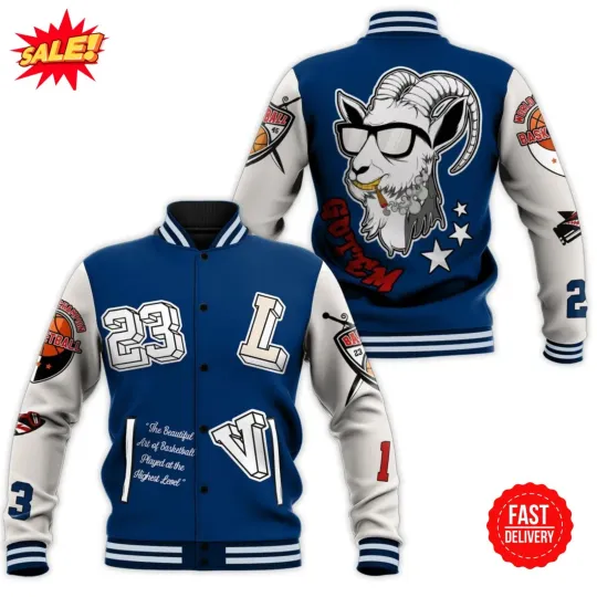 Discover Retro Rare Air 11s Reprint Baseball Jacket - The GOAT Got Emm