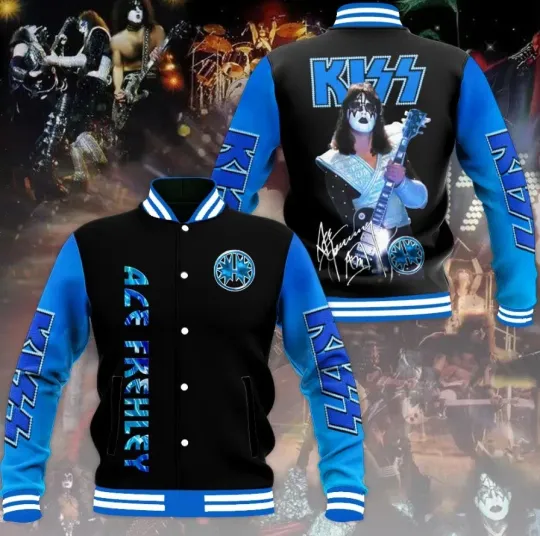 Kiiss Ace Frehley 1951-2025 Thank You Baseball Jacket