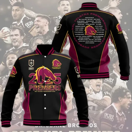 Brisbane Broncos Limited Edition Unisex Baseball Jacket