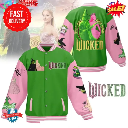 Wicked The Musical Baseball Jacket