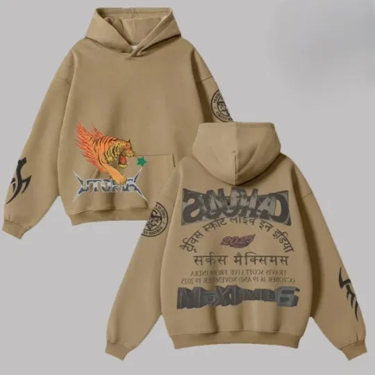 Discover HOT!Travis India Tour 2025 Delhi Topia Live Nov 18 and 19 Unisex Hoodie 3D