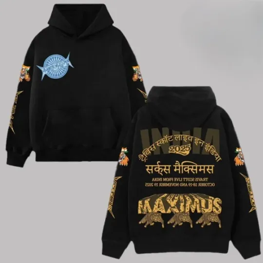 Discover Travis India Tour 2025 Delhi 19 Nov Black Topia Live Unisex 3D Hoodie