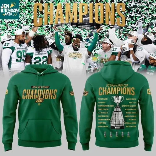 Discover HOT!! Saskatchewan Roughriders Road To 112th Grey Cup Champions 2025 Hoodie 3D