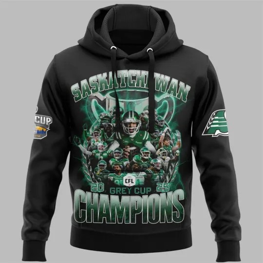 Discover HOT!! 2025 Saskatchewan Grey Cup Champions Hoodie 3D